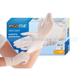 Einmalhandschuhe aus Nitril Hygostar Safe Light weiß L