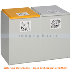 Mülltrennsystem VAR Kunststoffcontainer 2-fach 60 L