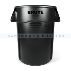 Mülltonne Rubbermaid Brute Utility rund 166,5 L Schwarz