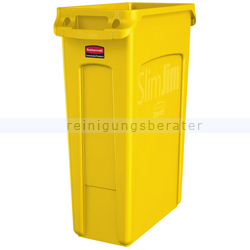 Mülleimer Rubbermaid Slim Jim mit Luftschlitze 87 L gelb