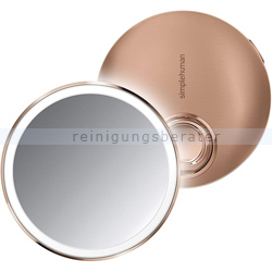 Sensorspiegel Simplehuman 10 cm Kosmetikspiegel rosegold