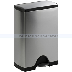 Treteimer Simplehuman rechteckig 50 L Edelstahl matt