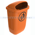 Abfallbehälter nach DIN PK 50 L Orange