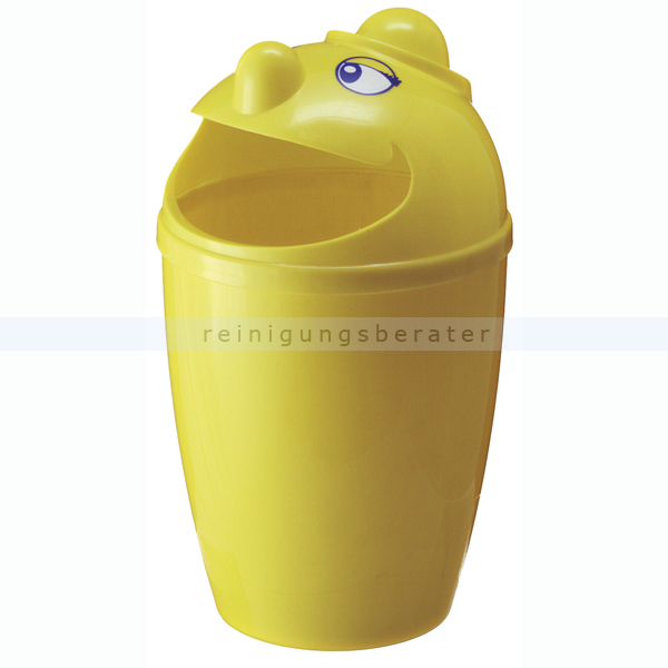 Mülleimer mit Gesicht Gelb 75 L