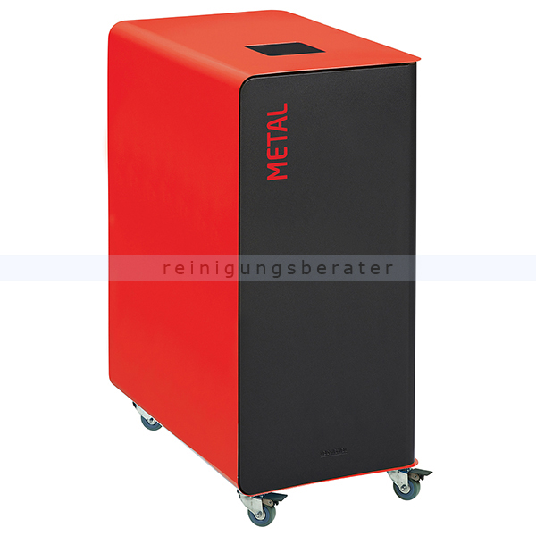 Abfallsammler Rossignol Cubatri mobil grau/rot 90 L