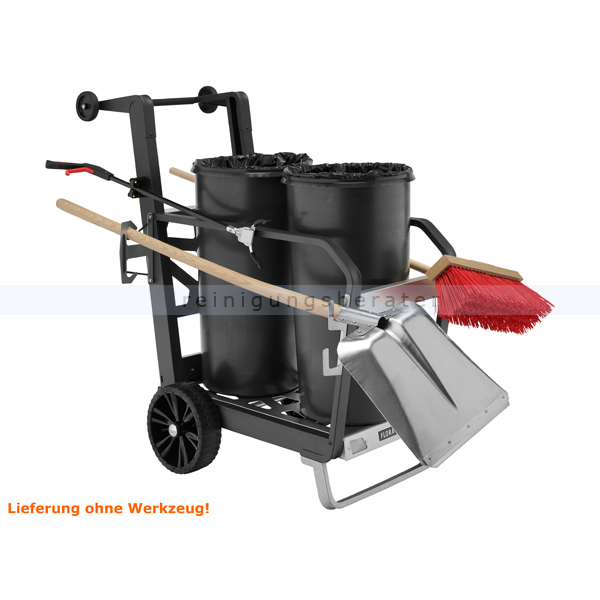 Abfallwagen Flora Easy Duo mit zwei Behältern