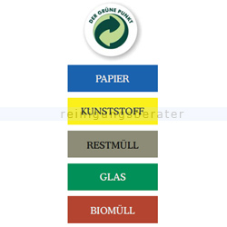 Abfallwagen Zubehör Novocal WAK Aufkleber klein PAPIER