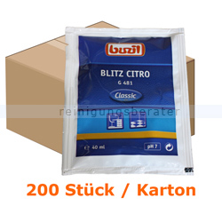 Alkoholreiniger Buzil G481 Blitz Citro 200 x 40 ml im Karton