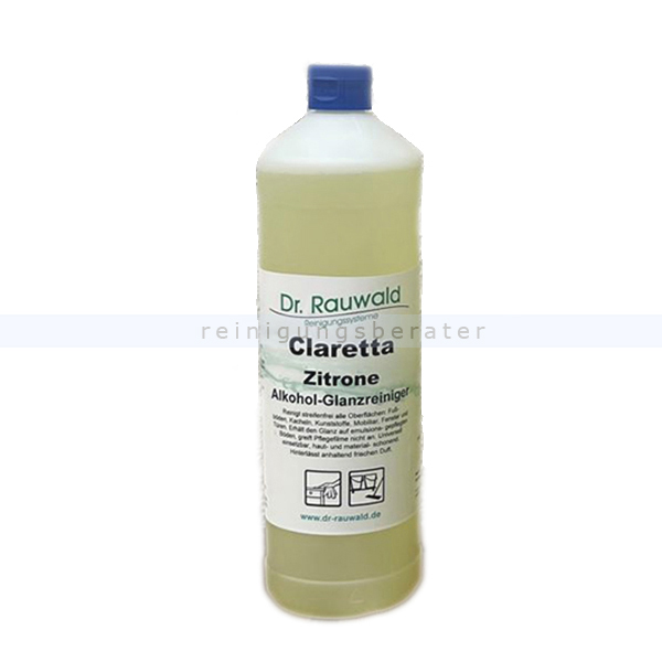 Alkoholreiniger Dr. Rauwald CLARETTA Zitrone 1 L konzentrierter Oberflächenreiniger mit Zitronen Duft 5102Z