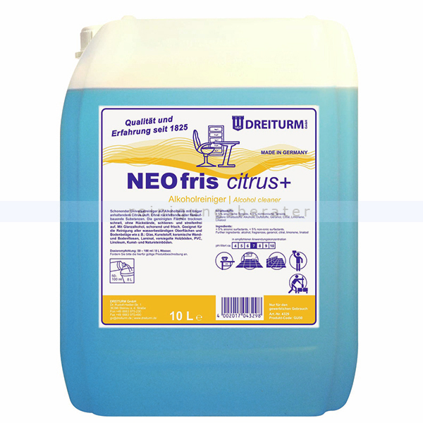 Alkoholreiniger Dreiturm Neofris citrus plus 10 L