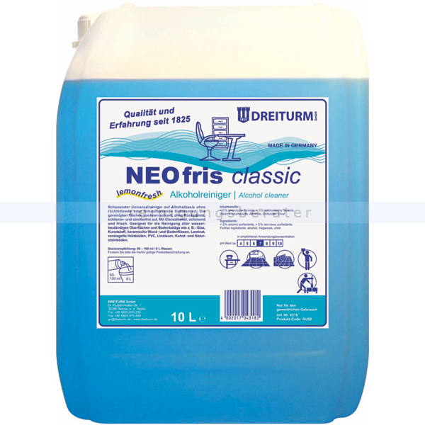 Alkoholreiniger Dreiturm Neofris classic 10 L