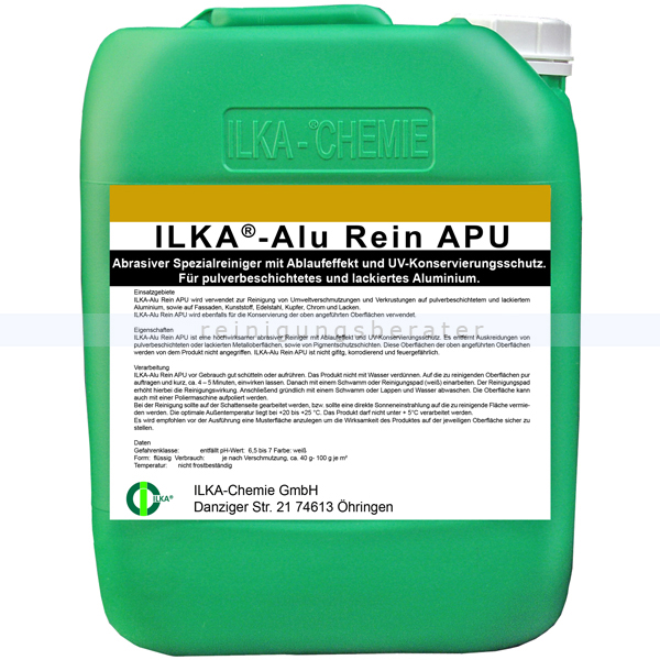 Alureiniger für Fassaden ILKA Alu Rein APU 20 L