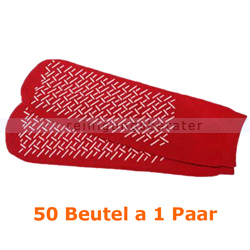 Antirutsch Socken Ampri Einwegsocken universal rot 50 Paar