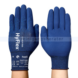 Arbeitshandschuhe Ansell HyFlex ESD Nylon blau Gr. XS