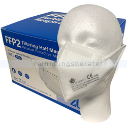 Atemschutzmaske FFP2 Schutzmaske standard weiß Box 20 Stück
