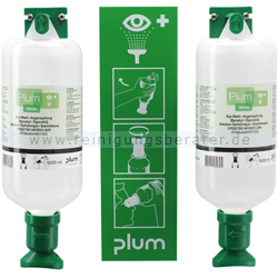 Augenspülstation Plum Maxi mit 2 x 1000 ml Flaschen
