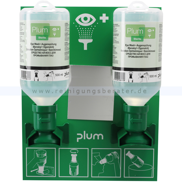Augenspülstation Plum mit 2 x 500 ml Augenspüllösung