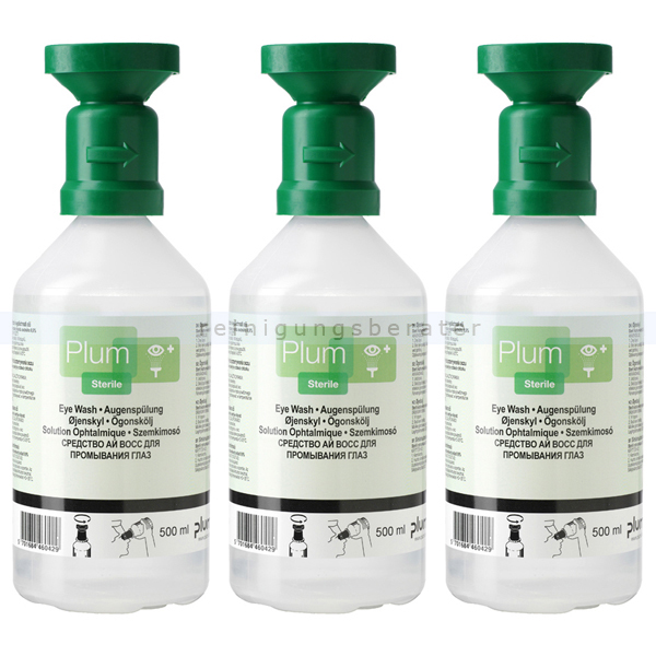 Augenspülung Plum Augenspülflasche 3 x 500 ml im Karton