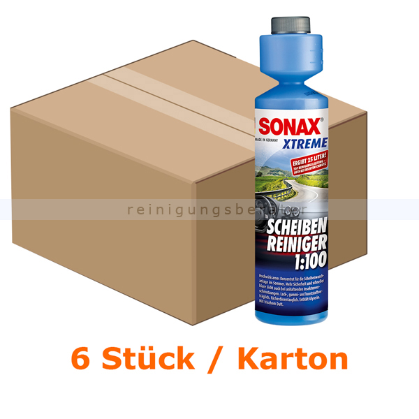 SONAX XTREME ScheibenReiniger 1:100, 6 x 250 ml