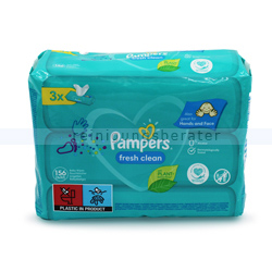 Babytücher Pampers Fresh Clean Feuchttücher 3 x 52 Stück