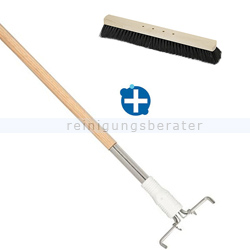 Besen Rosshaarmischung 60 cm mit Stiel aus Holz