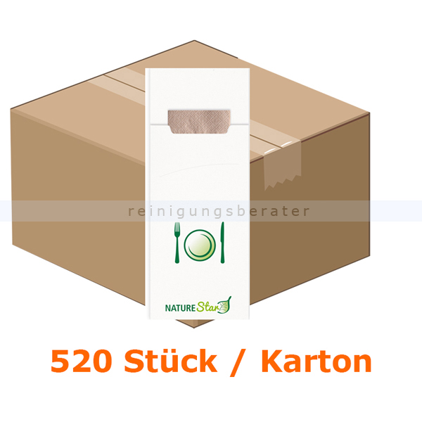 Bestecktaschen NatureStar BIO 85x200 mm 520 Stück