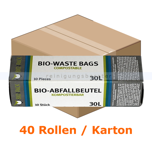 Bio Müllbeutel Bio4Pack, kompostierbar 30 L Karton