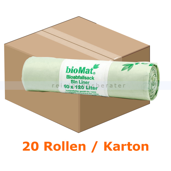 Bio Müllbeutel Natura Biomat kompostierbar 120/140 L KARTON