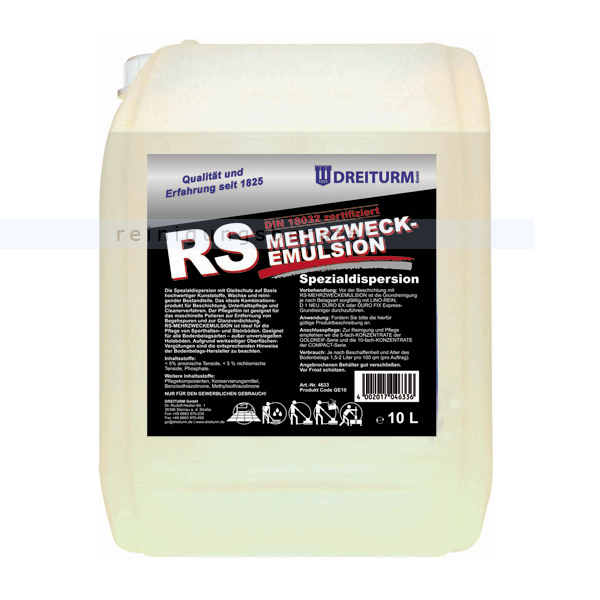 Bodenbeschichtung Dreiturm RS-Mehrzweckemulsion 10 L