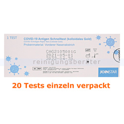 Corona Test JOINSTAR SARS-CoV-2 Antigen-Selbsttest 20 Tests