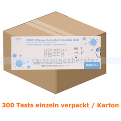 Corona Test JOINSTAR SARS-CoV-2 Antigen-Selbsttest 300 Tests