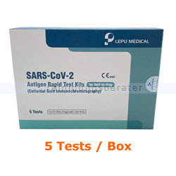 Corona Test LEPU SARS-CoV-2 Antigen Rapid Test Kit 5 Tests