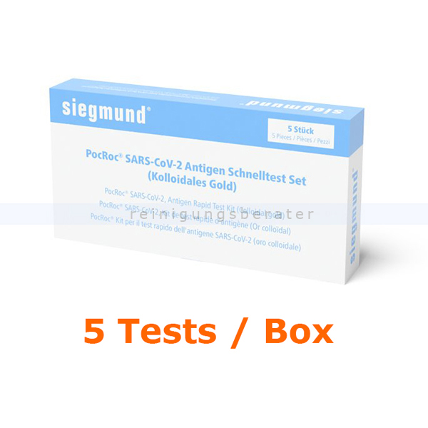 Corona Test PocRoc Covid-19 PROFI Antigen Test 5 Tests