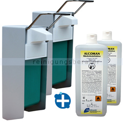 Desinfektionsmittelspender SET Meditrade Alcoman 2x 1 L
