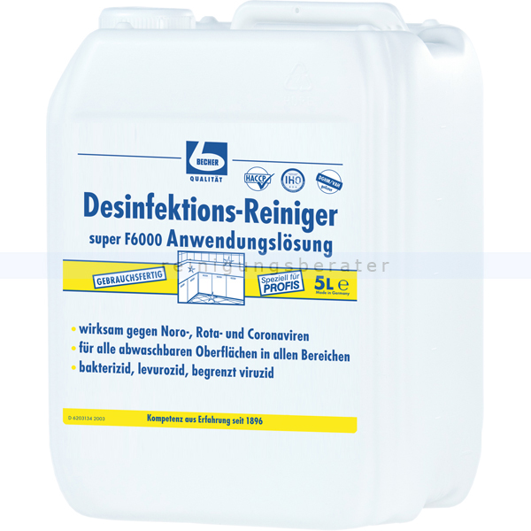 Desinfektionsreiniger Dr. Becher super F6000 5 L