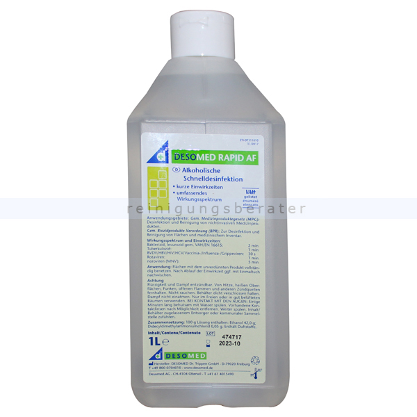 Desinfektionsreiniger Schnelldesinfektion Desomed Rapid AF 1 L