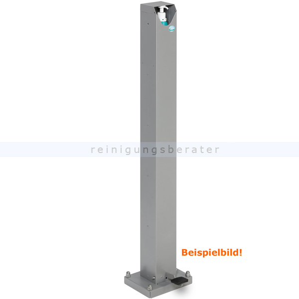 Desinfektionssäule VAR 120 mit Pedal weiß beschichtet