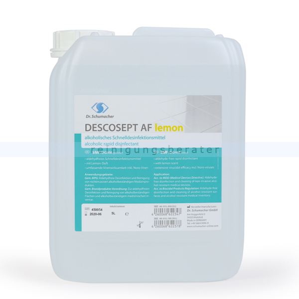 Desinfektionsspray Dr. Schumacher Descosept AF Lemon 5 L