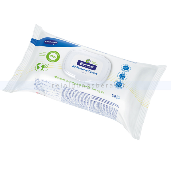 Desinfektionstücher Bode Bacillol 30 Sensitive Green Tissues