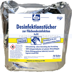 Desinfektionstücher Dr. Becher Pack 2 x 70 Tücher Nachfüller