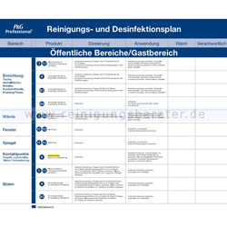 DIN A3 Reinigungsplan und Desinfektionsplan Gastbereich