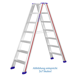 Doppelleiter Hymer D-Holm Stufenstehleiter 2x5 Stufen