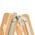 Zusatzbild Doppelleiter Hymer Holz-Sprossenstehleiter 2x3 Sprossen