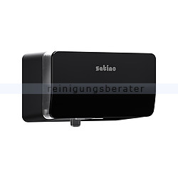 Doppelrollen Toilettenpapierspender Wepa Satino schwarz