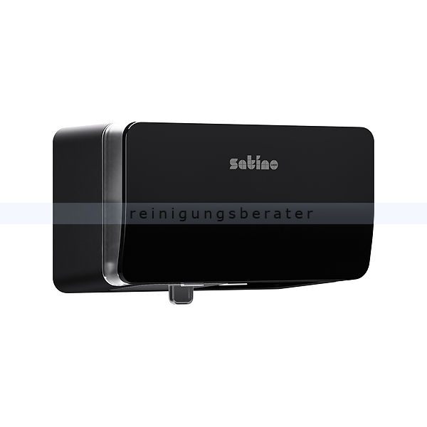 Doppelrollen Toilettenpapierspender Wepa Satino schwarz