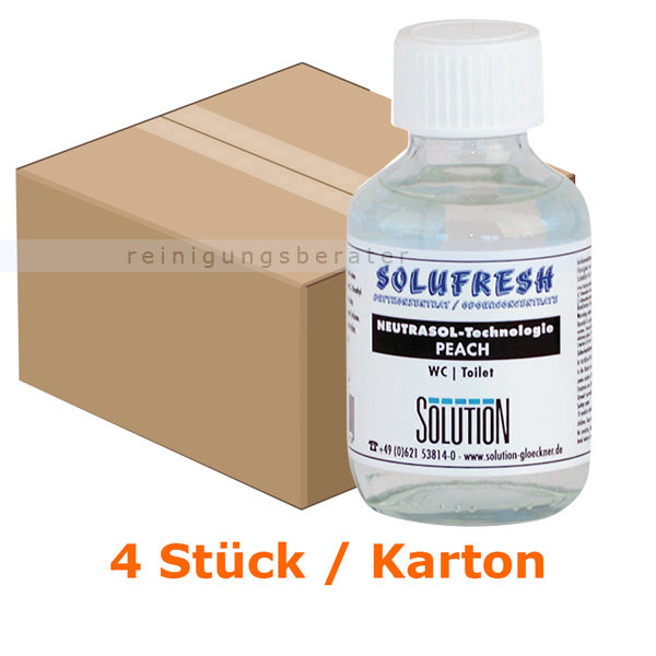 Duftkonzentrat SOLUFRESH Peach für WC und Bad 4 x 100 ml