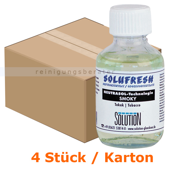 Duftkonzentrat SOLUFRESH Smoky gegen Tabakgeruch 4 x 100 ml