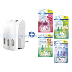 Duftspender Febreze 3Volution SET mit 4 Sorten & Stecker