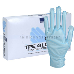 Einmalhandschuhe Abena TPE Handschuhe glatt blau L