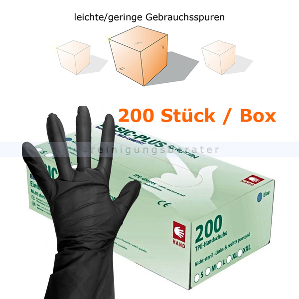 Einmalhandschuhe Ampri Basic Revolution TPE schwarz 200er L